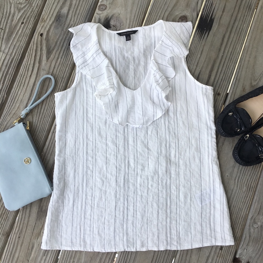 Banana Republic pinstripe top, like new